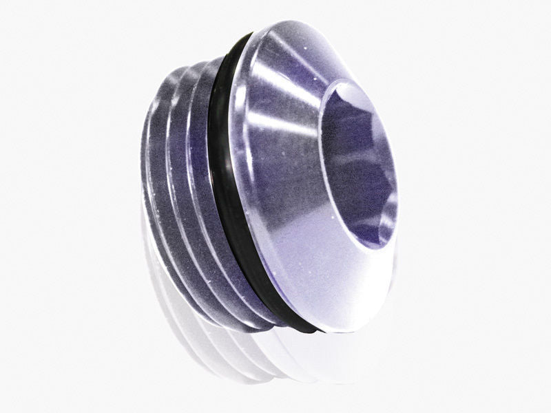Aeroflow AF813-04S ORB Slimline Port Plug -4AN Silver Finish