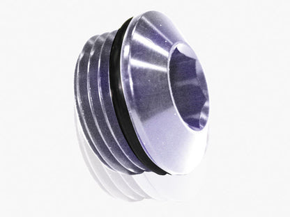 Aeroflow AF813-04S ORB Slimline Port Plug -4AN Silver Finish