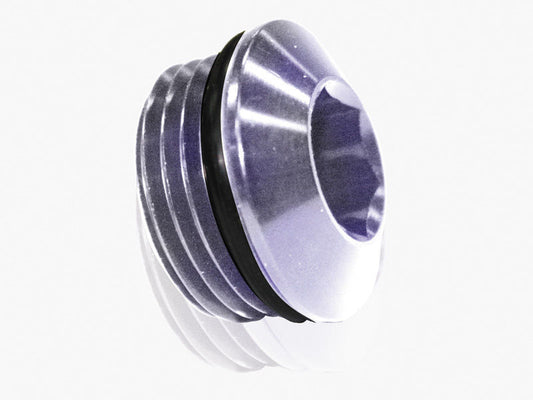 Aeroflow AF813-04S ORB Slimline Port Plug -4AN Silver Finish