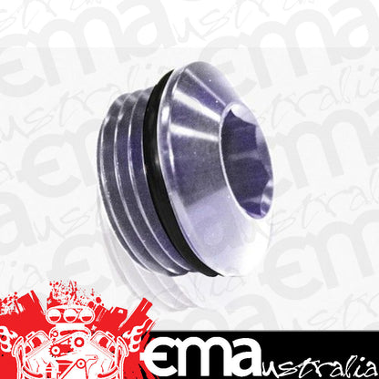 Fuel cells & catch cans ORB Slimline Port Plug -8AN Silver Finish Aeroflow Performance Products AF813-08S
