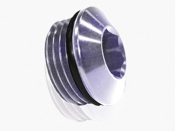 Aeroflow AF813-20S ORB Slimline Port Plug -20AN Silver Finish