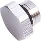 Aeroflow AF814-06S ORB Hex Port Plug -6AN Silver Finish