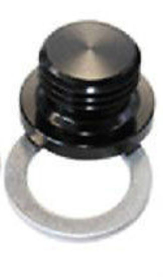 Aeroflow AF814-M12BLK Metric Port Plug M12 x 1.5 Black Low Profile Hex Plug