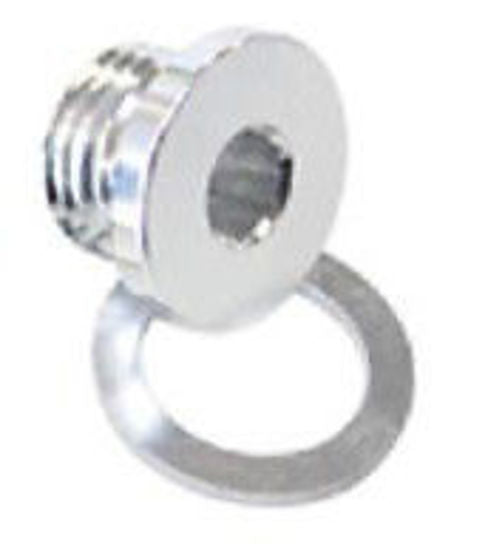 Aeroflow AF814-M14S Metric Port Plug M14 x 1.5 Silver Low Profile Hex Plug