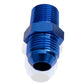 Aeroflow AF816-04-08 Male Flare -4AN to 1/2" NPT Blue Male Flare to NPT Adapter