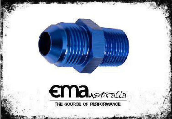 Aeroflow AF816-06-02 Male Flare -6AN to 1/8" NPT Blue Male Flare to NPT Adapter