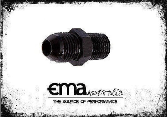 Aeroflow AF816-06-02BLK Male Flare -6AN to 1/8" NPT Black Male Flare to NPT Adapt