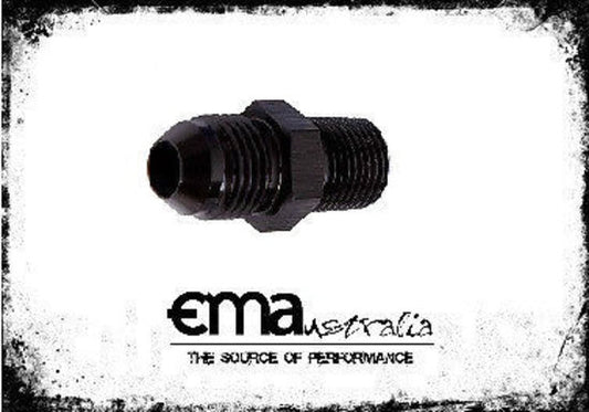 Aeroflow AF816-06-06BLK Male Flare -6AN to 3/8" NPT Black Male Flare to NPT Adapt