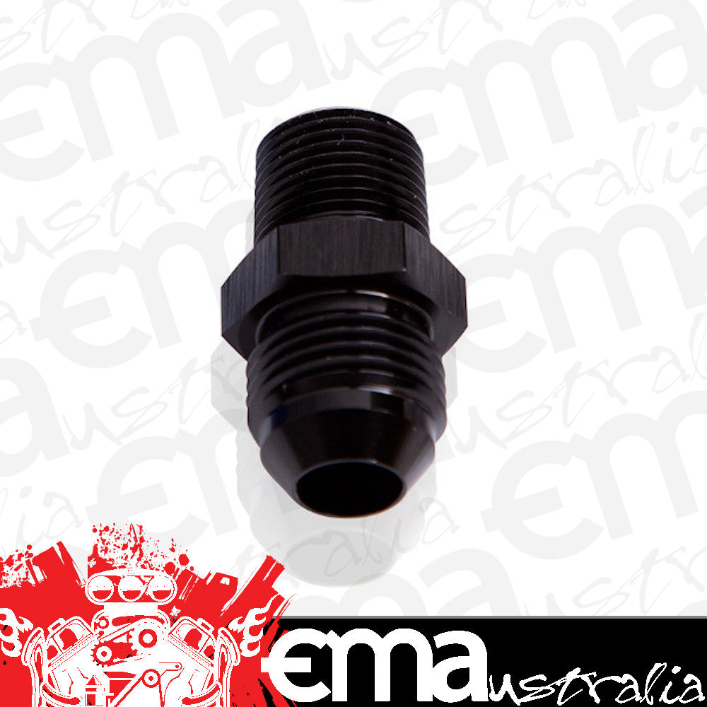 Aeroflow AF816-06-06BLK25 Male Flare -6AN to 3/8" NPT Black Male Flare to NPT Adapt