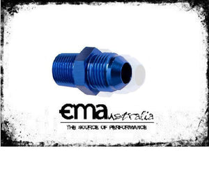 Aeroflow AF816-06-08 Male Flare -6AN to 1/2" NPT Blue Male Flare to NPT Adapter