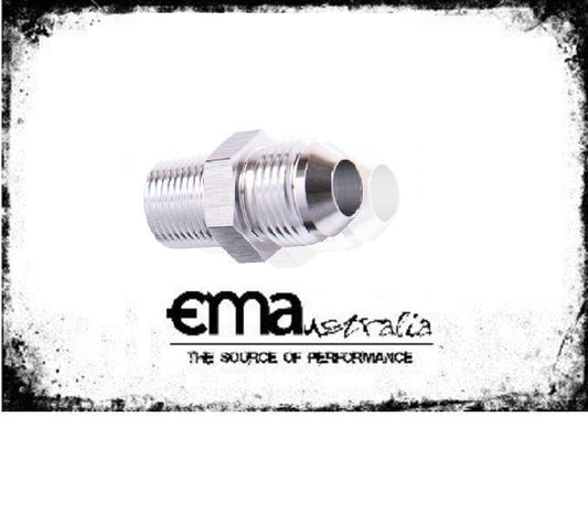 Aeroflow AF816-06-08S Male Flare -6AN to 1/2" NPT Silver Male Flare to NPT Adapt