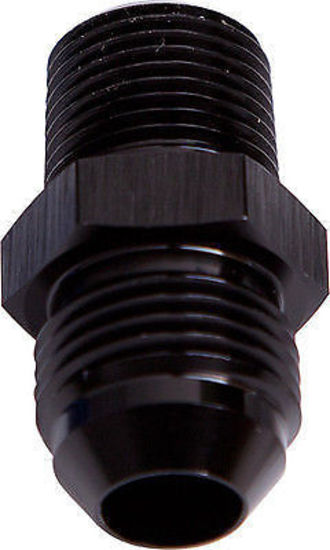Aeroflow AF816-08-04BLK Male Flare -8AN to 1/4" NPT Black Male Flare to NPT Adapte