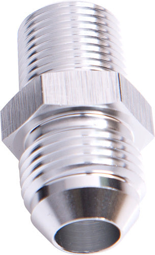 Aeroflow AF816-08-08S Male Flare -8AN to 1/2" NPT Silver Male Flare to NPT Adapt