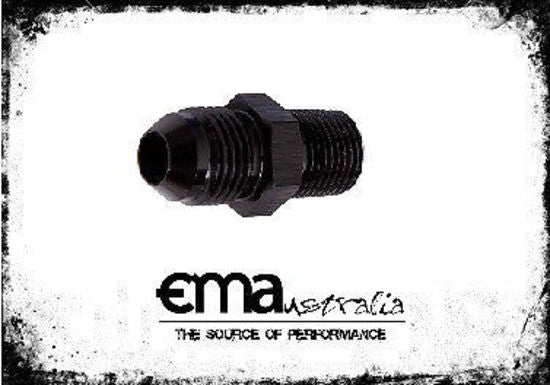 Aeroflow Performance Products AF816-10-06BLK Male Flare -10AN to 3/8" NPT Black Male Flare to NPT Adapte