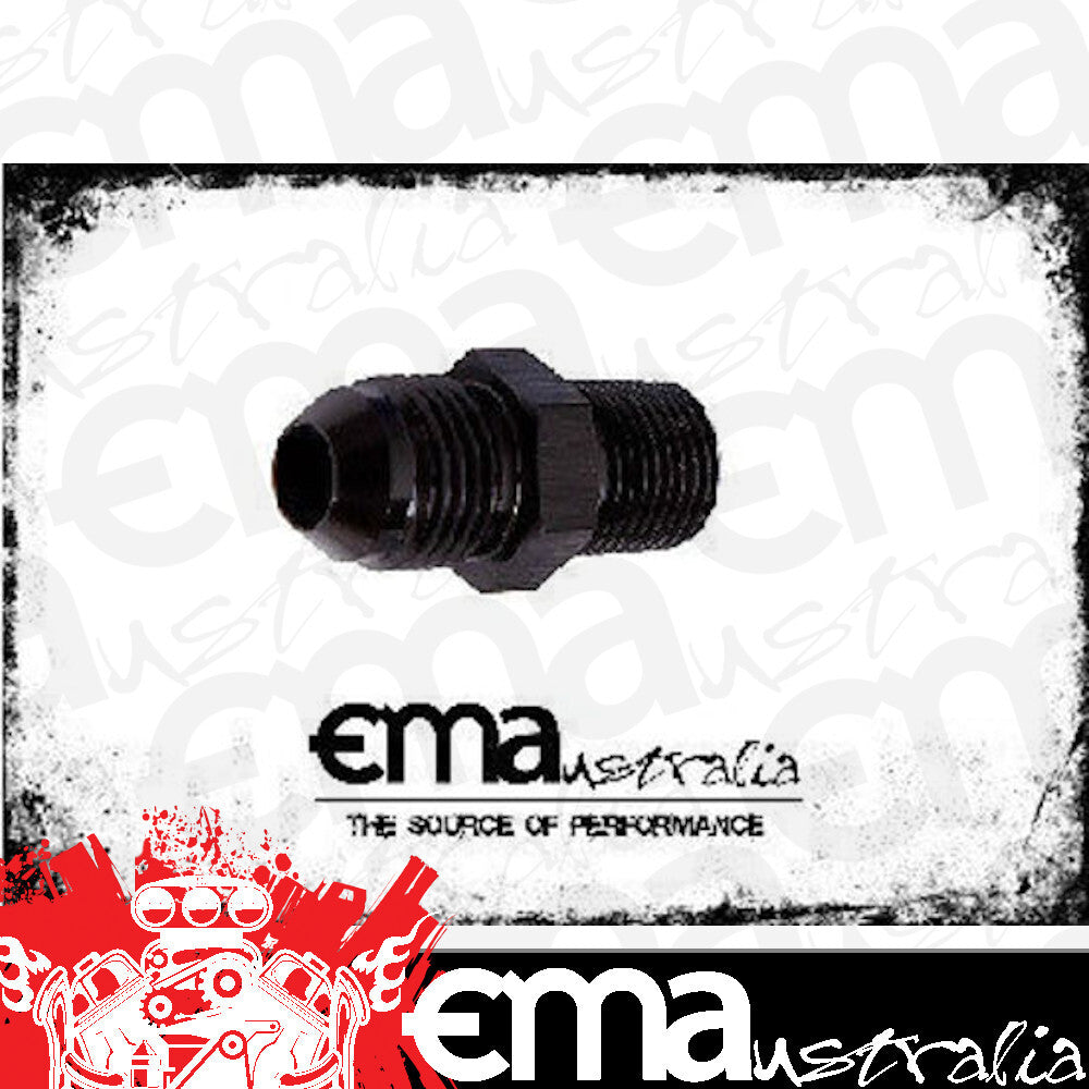 Aeroflow Performance Products AF816-10-06BLK Male Flare -10AN to 3/8" NPT Black Male Flare to NPT Adapte