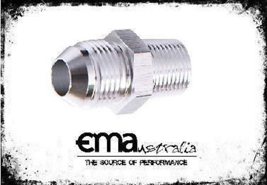 Aeroflow AF816-10-06S Male Flare -10AN to 3/8" NPT Silver Male Flare to NPT Adap