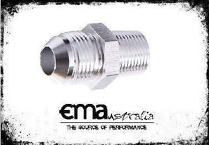 Aeroflow AF816-10-06S Male Flare -10AN to 3/8" NPT Silver Male Flare to NPT Adap