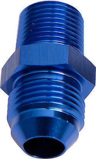 Aeroflow AF816-16 Male Flare -16AN to 1" NPT Blue Male Flare to NPT Adapter