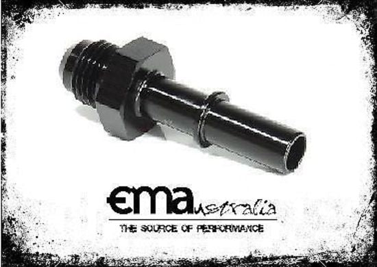 Aeroflow AF817-01BLK Efi Fuel Fitting -6 Push In to 5/16" Male Hard Tube Black