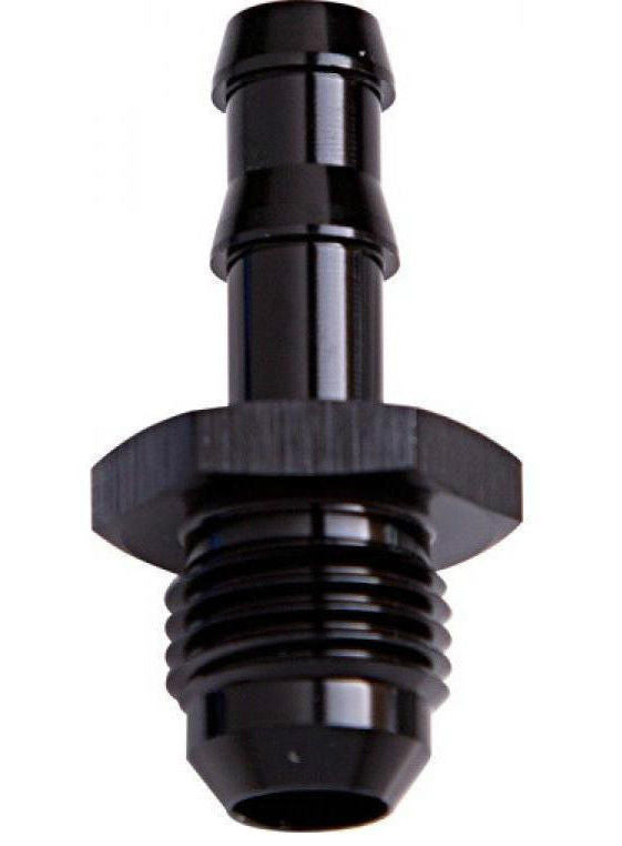 Aeroflow AF817-05BLK 8mm Barb to -6AN Adapter Black Male 8mm to Male -6An
