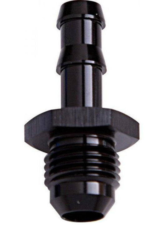 Aeroflow AF817-05BLK 8mm Barb to -6AN Adapter Black Male 8mm to Male -6An