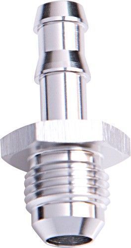 Aeroflow AF817-05S 8mm Barb to -6AN Adapter Silver Male 8mm to Male -6An