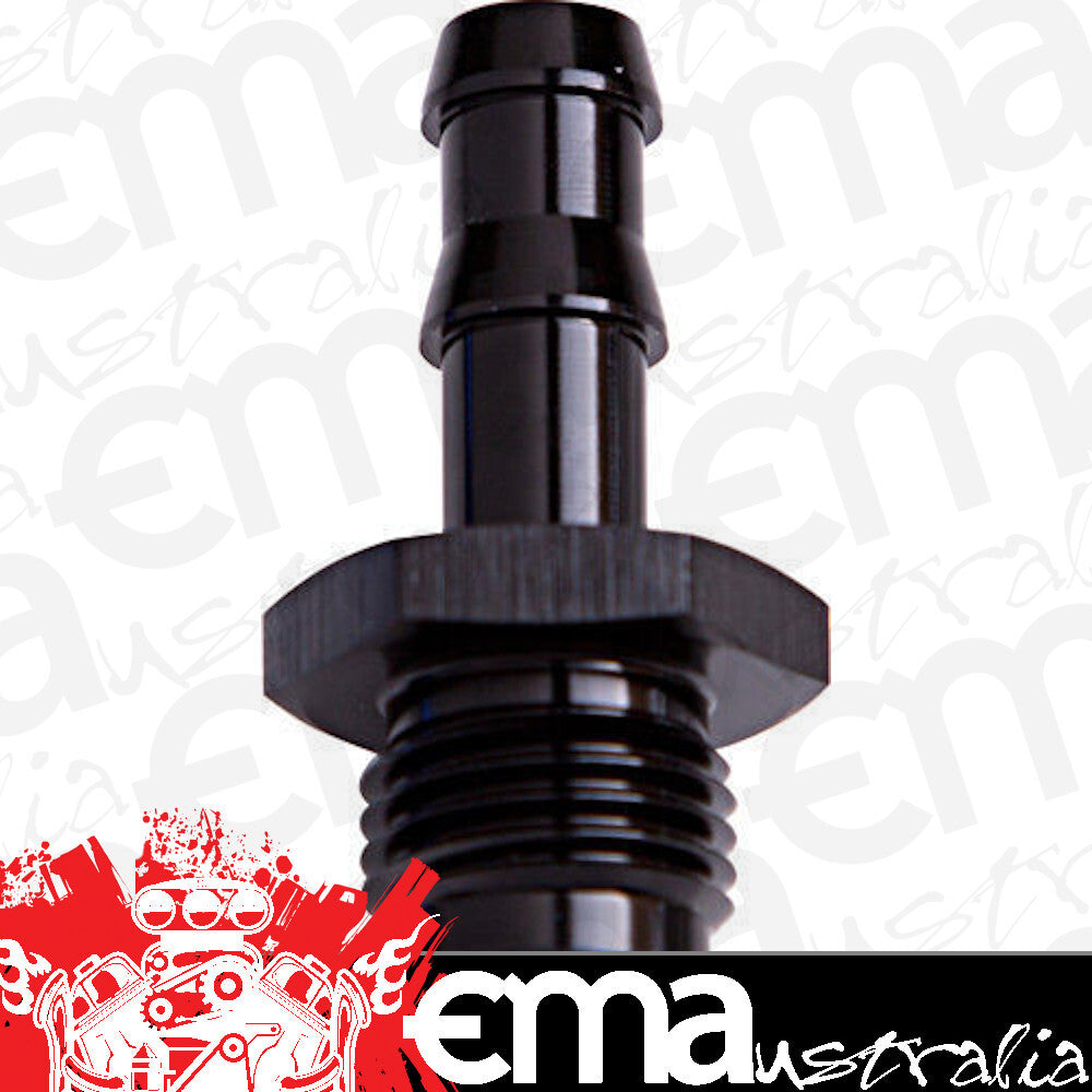Aeroflow AF817-08BLK 1/2" Barb to -8AN Adapter Black Male 1/2" to Male -8An