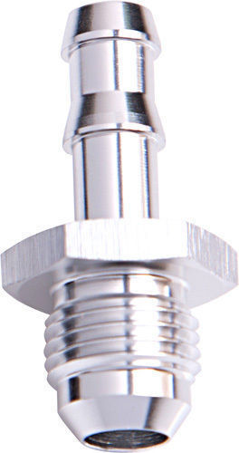Aeroflow AF817-08S 1/2" Barb to -8AN Adapter Silver Male 1/2" to Male -8An