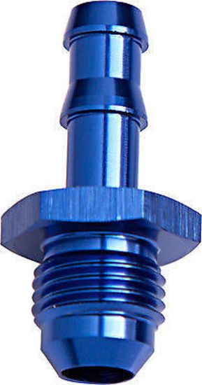 Aeroflow AF817-10-08 5/8" Barb to -10AN Adapter Blue Male 5/8" to Male -10An