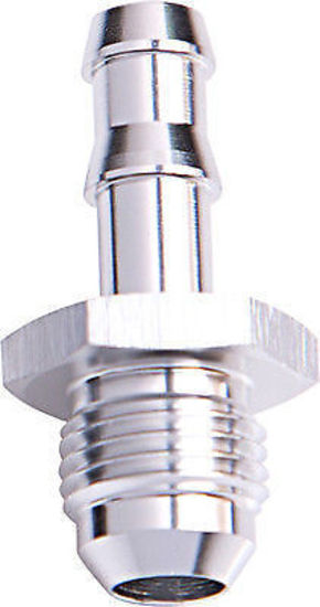 Aeroflow AF817-10-08S 5/8" Barb to -10AN Adapter Silver Male 5/8" to Male -10An