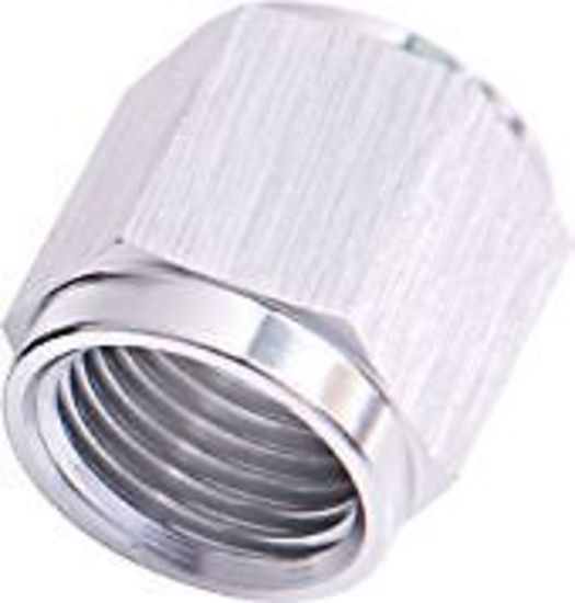 Aeroflow AF818-06S Tube Nut -6AN to 3/8" Tube Silver -6AN to 3/8" Hard Line