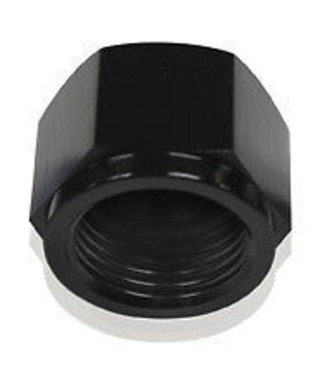Aeroflow AF820-20BLK Flare Cap Female -20AN Black -20AN Female Blank Off