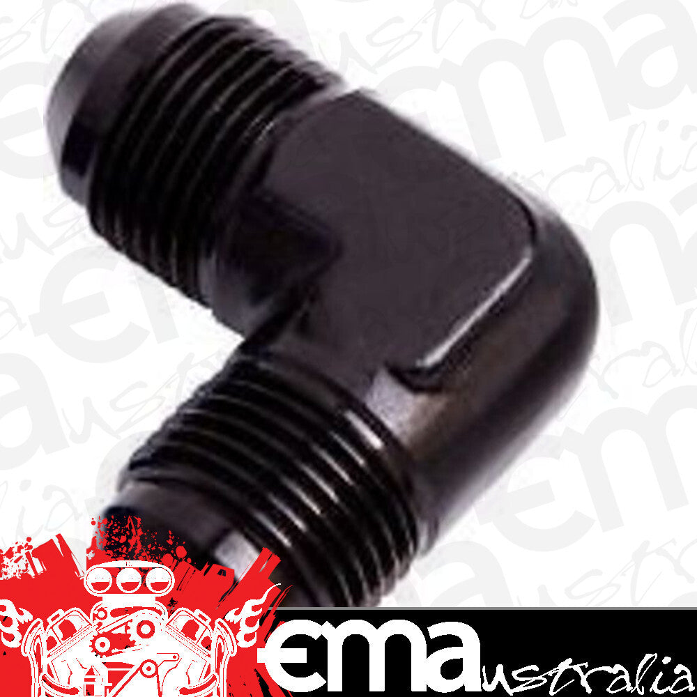 Aeroflow AF821-08BLK Male Flare Union 90 Deg -8AN Black Male to Male 90 Deg