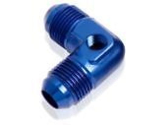 Aeroflow AF821-08P 90 Deg Union -8AN with 1/8" Port Blue