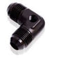 Aeroflow AF821-08PBLK 90 Deg Union -8AN with 1/8" Port Black