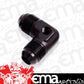 Aeroflow AF821-08PBLK 90 Deg Union -8AN with 1/8" Port Black
