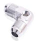 Aeroflow AF821-08PS 90 Deg Union -8AN with 1/8" Port Silver