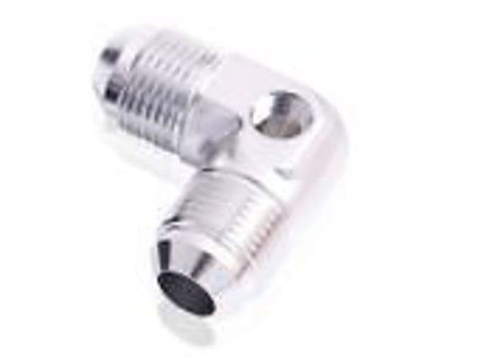 Aeroflow Performance Products AF821-08PS 90 Deg Union -8AN with 1/8" Port Silver