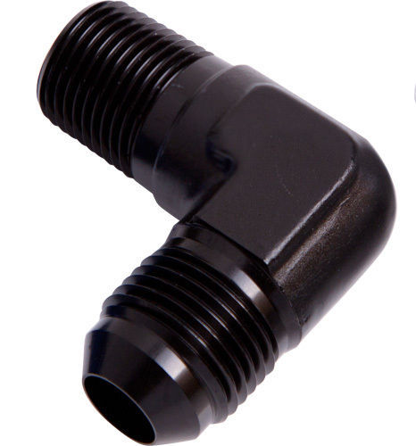 Aeroflow AF822-06-02BLK Male 90 Deg 1/8" NPT to -6AN Black Male NPT to AN 90 Deg