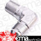 Aeroflow AF822-06-02S Male 90 Deg 1/8" NPT to -6AN Silver Male NPT to AN 90 Deg