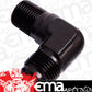 Aeroflow AF822-06BLK Male 90 Deg 1/4" NPT to -6AN Black Male NPT to AN 90 Deg