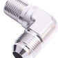 Aeroflow AF822-08-08S Male 90 Deg 1/2" NPT to -8AN Silver Male NPT to AN 90 Deg