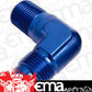 Aeroflow AF822-12-08 Male 90 Deg 1/2" NPT to -12AN Blue Male NPT to AN 90 Deg