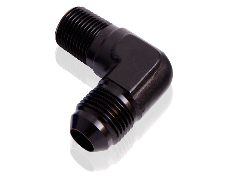Aeroflow AF822-16BLK Male 90 Deg 3/4" NPT to -16AN Black Male NPT to AN 90 Deg