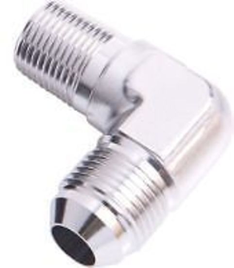 Aeroflow Performance Products AF822-16S Male 90 Deg 3/4" NPT to -16AN Silver Male NPT to AN 90 Deg