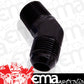 Aeroflow AF823-04-04BLK Male 45 Deg 1/4" NPT to -4AN Black Male NPT to AN 45 Deg