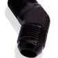 Aeroflow AF823-04-04BLK Male 45 Deg 1/4" NPT to -4AN Black Male NPT to AN 45 Deg