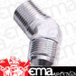 Aeroflow AF823-04-04S Male 45 Deg 1/4" NPT to -4AN Silver Male NPT to AN 45 Deg