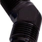 Aeroflow AF823-06-02BLK Male 45 Deg 1/8" NPT to -6AN Black Male NPT to AN 45 Deg