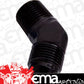 Aeroflow AF823-12BLK Male 45 Deg 3/4" NPT to -12AN Black Male NPT to AN 45 Deg